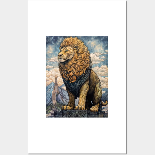 Fantastical Lion Wall Art by berubettoart